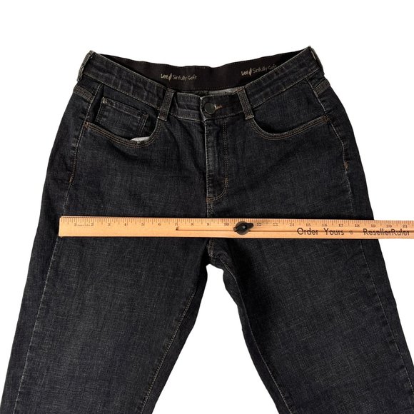 Lee Jeans Women's Sinfully Soft Boot Cut Denim 5-Pocket Dark Wash Blue 30/32 - Picture 6 of 13